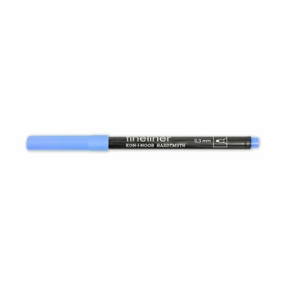 KOH Fineliner - Feinschreiber , Rundspitze - 0,3 mm Strichstärke / 13 - Light Blue