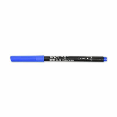 KOH Fineliner - Feinschreiber , Rundspitze - 0,3 mm Strichstärke / 14 - Royal Blue