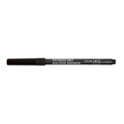 KOH Fineliner - Feinschreiber , Rundspitze - 0,3 mm Strichstärke / 19 - Dark Brown