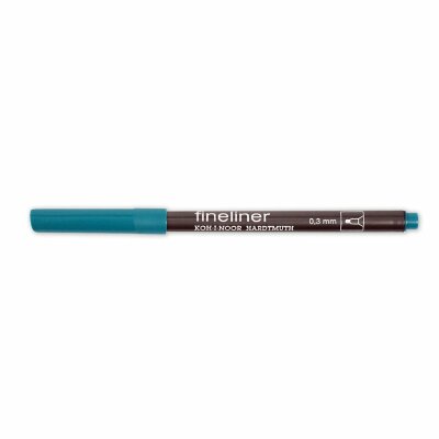 KOH Fineliner - Feinschreiber , Rundspitze - 0,3 mm Strichstärke / 30 - Dark Cobalt Green