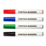 KOH Textilmarker Jumbo 2,5 mm Rundspitze / 4er Pack
