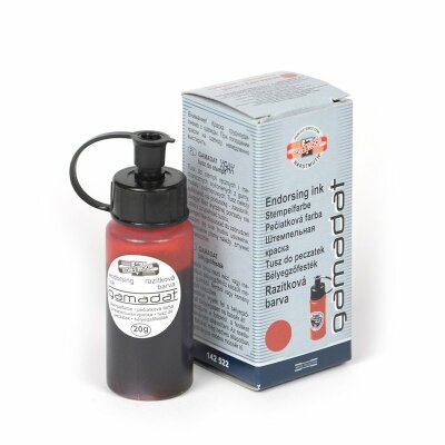 KOH Stempelfarbe " GAMADAT " Rot / Ölfrei , in einer 20 ml PVC- Flasche