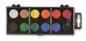 KOH Farbkasten Schule Ø 22,5mm Wasserfarben 12er schwarz K