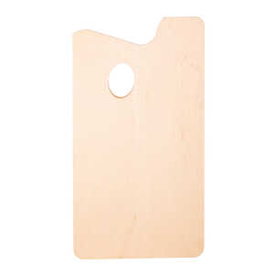KOH Mischpalette Holz Eckig 39,5 x 21,0 cm / 3 mm Griffloch