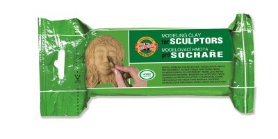 KOH Modelliermasse- Bildhauerqualität - 500 g , ocker / sandstein -