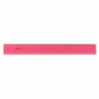 KOH Lineal - Plast 30 cm Skala - Transparent / Rosa