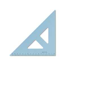 KOH Dreieck Plast 45° 16 cm Lineal transparent Blau