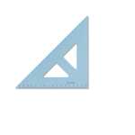 KOH Dreieck Plast 45° 16 cm Lineal transparent Blau