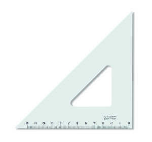 KOH Dreieck Plast 45° 12 cm Lineal transparent 2