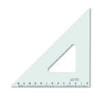 KOH Dreieck Plast 45° 12 cm Lineal transparent 2