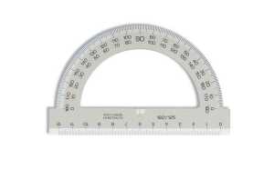 KOH Winkelmesser Plast 180° D = 12,5 cm Transparent Braun