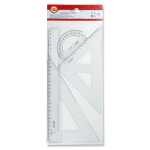 KOH Geometrie - Set 4 Teile 30 cm Lineal groß transp