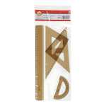 KOH Geometrie - Set 4 Teile 30 cm Lineal transp Braun