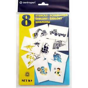 Centro Blo Pen - Schablonen 8er Pack "Jung´s- Motive" - K+