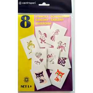 Centro Blo Pen - Schablonen 8er Pack "Mädchen- Motive" - L+