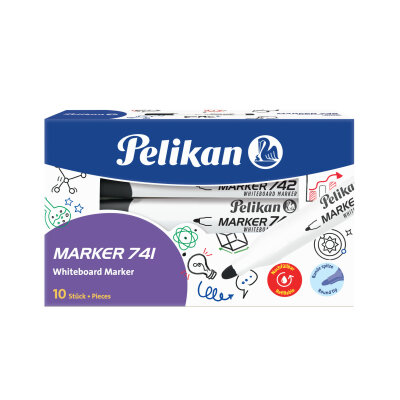 Pelikan WHITEBOARD MARKER 741 schwarz i.d.Faltschachtel / Runddocht