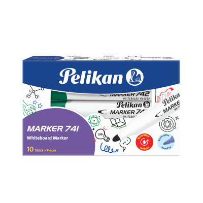 Pelikan WHITEBOARD MARKER grün 741 i.d.Faltschachtel / Runddocht