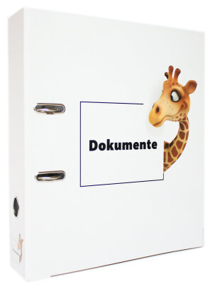 ADINA Motivordner 8cm Dokumente (Giraffe)