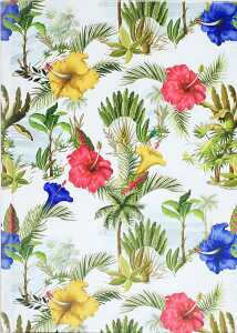 ADINA Notizbuch A5 fester Deckel dotted exotische Bäume wie Palmen