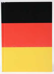 ADINA Notizbuch A4 fester Deckel Lineatur gepunktet Deutschlandfahne