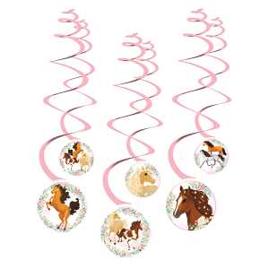 Hängedekoration 6er Beautiful Horses Spiralen, Amscan