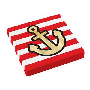 Serviette 33x33cm Pirates Map 16er, ab 3 Jahren, Amscan