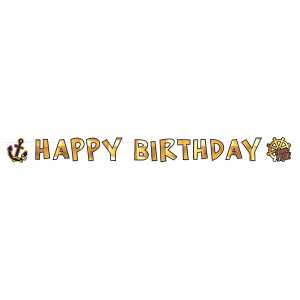 Banner Birthday 180x15cm Pirates Map, Amscan