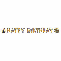 Banner Birthday 180x15cm  Pirates Map, Amscan