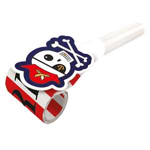 Luftrüssel 30cm 8er Pirates Map, Plastik und Papier Amscan