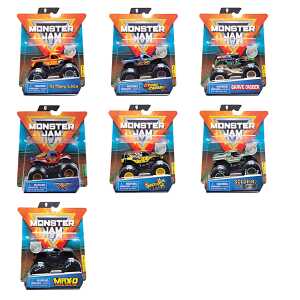 Monster Jam mit Wheelie Rad 1:64 Sortiment, 16,4x13,7x6,5cm,