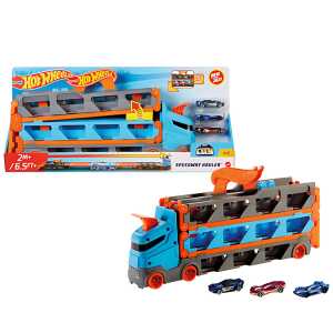 Hot Wheels 2-in-1 Rennbahn-Transporter, Mattel