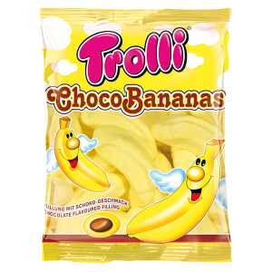 Trolli Choco Bananas 150g, Banane-Schoko-Kombination