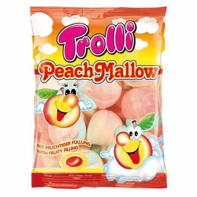 Trolli Peach Mallow  150g, Schaumzuckerstücke mit intensiven Pfirsich-Geschmack