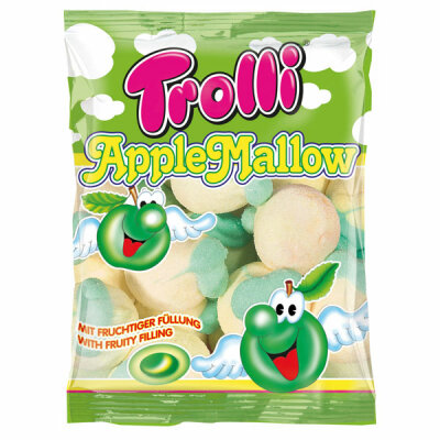 Trolli Apfel Mallow  150g, Schaumzuckerstücke mit intensiven Apfelgeschmack