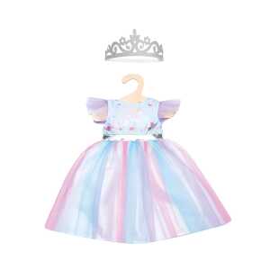 Heless Kleid Fee und Einhorn Gr.35-45cm, mit silberner Krone