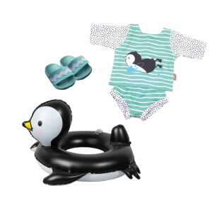 Heless Schwimmset Pinguin Gr.35-45cm, Pinguin Pünktchen, Schwimmring