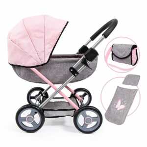 Bayer Puppenwagen Cosy grau, für Puppen bis 46cm,