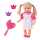 Bayer Charlene Puppe 33cm weiß pink sortiert, 33cm Weichkörperpuppe,