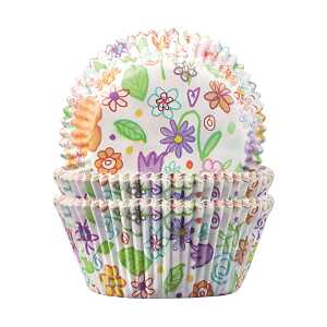 Backförmchen 50x25mm 60er Blumenwiese,