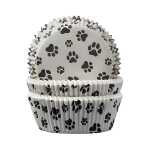 Backförmchen 50x25mm 60er Pfötchen grau,