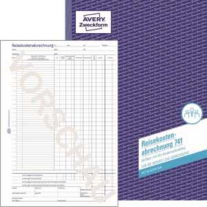 Avery Zweckform Reisekostenabrechnung 741 DIN A4 1 Durchschlag 50 Bl.