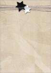 Weihnachts-Motiv-Papier Sterne beige/schwarz/weiß...