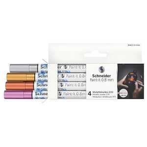 Metallicmarker Paint-It 010, 0,8 mm, sortiert, 4er Etui Set 1