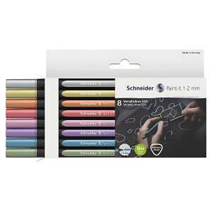 Schneider Metallicliner 020 Paint-It 1-2 mm 8er Etui, farbig sortiert