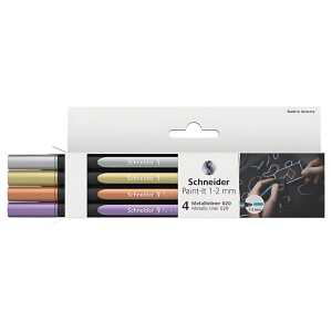 Schneider Metallicliner 020 Paint-It 1-2 mm 4er Etui, farbig sortiert