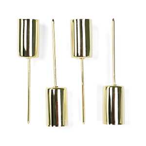 Adventskerzenhalter Stabkerze 4ST gold 10860 2,3x11cm