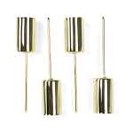 Adventskerzenhalter Stabkerze 4ST gold 10860 2,3x11cm
