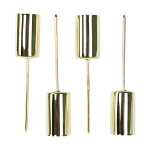 Adventskerzenhalter Stabkerze 4ST gold 10860 2,3x11cm