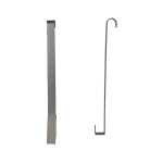 Türhaken grau 26cm 2er für...