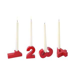 Adventskerzenhalter 1-2-3-4 rot 17189 Holz